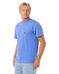 The Rip Curl Mens Fade Out Icon T-Shirt in Blue Haze