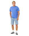 The Rip Curl Mens Fade Out Icon T-Shirt in Blue Haze