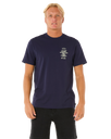 The Rip Curl Mens Search Icon T-Shirt in Navy & Grey