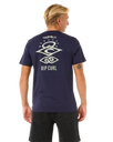 The Rip Curl Mens Search Icon T-Shirt in Navy & Grey