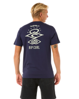 The Rip Curl Mens Search Icon T-Shirt in Navy & Grey