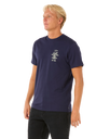 The Rip Curl Mens Search Icon T-Shirt in Navy & Grey