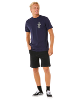 The Rip Curl Mens Search Icon T-Shirt in Navy & Grey