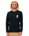 Search Icon Long Sleeve T-Shirt in Black