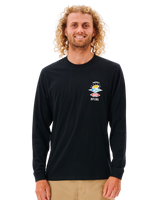Search Icon Long Sleeve T-Shirt in Black