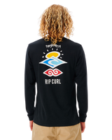 Search Icon Long Sleeve T-Shirt in Black