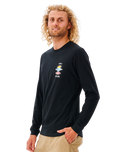 Search Icon Long Sleeve T-Shirt in Black