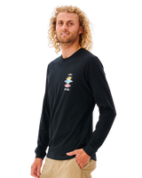 Search Icon Long Sleeve T-Shirt in Black