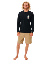 Search Icon Long Sleeve T-Shirt in Black