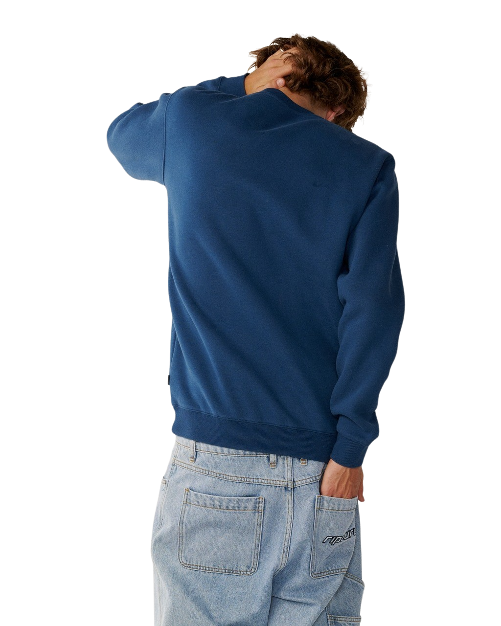 The Rip Curl Mens Staple Sweatshirt in Light Navy