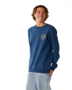The Rip Curl Mens Staple Sweatshirt in Light Navy