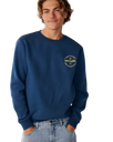 The Rip Curl Mens Staple Sweatshirt in Light Navy