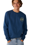 The Rip Curl Mens Staple Sweatshirt in Light Navy