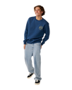 The Rip Curl Mens Staple Sweatshirt in Light Navy