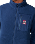 The Rip Curl Mens Big Bear Zip Fleece in Navy