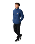 The Rip Curl Mens Big Bear Zip Fleece in Navy
