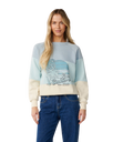 The Rip Curl Womens Seeker Raglan Standard Sweatshirt in Light Blue