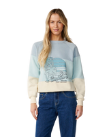 The Rip Curl Womens Seeker Raglan Standard Sweatshirt in Light Blue