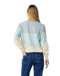 The Rip Curl Womens Seeker Raglan Standard Sweatshirt in Light Blue
