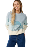 The Rip Curl Womens Seeker Raglan Standard Sweatshirt in Light Blue
