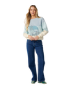 The Rip Curl Womens Seeker Raglan Standard Sweatshirt in Light Blue