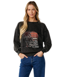 Seeker Raglan Standard Sweatshirt in Washed Black