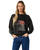 Seeker Raglan Standard Sweatshirt in Washed Black