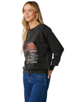 Seeker Raglan Standard Sweatshirt in Washed Black