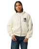 Surf The World Zip Hoodie in Bone