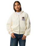 Surf The World Zip Hoodie in Bone