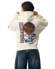 Surf The World Zip Hoodie in Bone