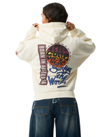 Surf The World Zip Hoodie in Bone