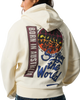 Surf The World Zip Hoodie in Bone