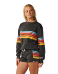 The Rip Curl Womens Surf Revival Relaxed Sweatshirt in Washed Black