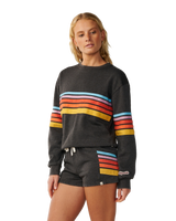 The Rip Curl Womens Surf Revival Relaxed Sweatshirt in Washed Black