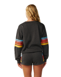The Rip Curl Womens Surf Revival Relaxed Sweatshirt in Washed Black