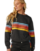 The Rip Curl Womens Surf Revival Relaxed Sweatshirt in Washed Black