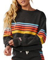 The Rip Curl Womens Surf Revival Relaxed Sweatshirt in Washed Black