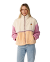 The Rip Curl Womens Surf Revival Heritage Polar Fleece Jacket in Shell