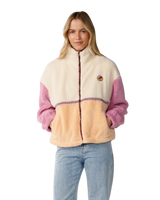 The Rip Curl Womens Surf Revival Heritage Polar Fleece Jacket in Shell