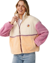 The Rip Curl Womens Surf Revival Heritage Polar Fleece Jacket in Shell