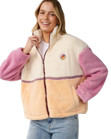 The Rip Curl Womens Surf Revival Heritage Polar Fleece Jacket in Shell