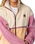 The Rip Curl Womens Surf Revival Heritage Polar Fleece Jacket in Shell