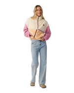 The Rip Curl Womens Surf Revival Heritage Polar Fleece Jacket in Shell