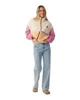 The Rip Curl Womens Surf Revival Heritage Polar Fleece Jacket in Shell
