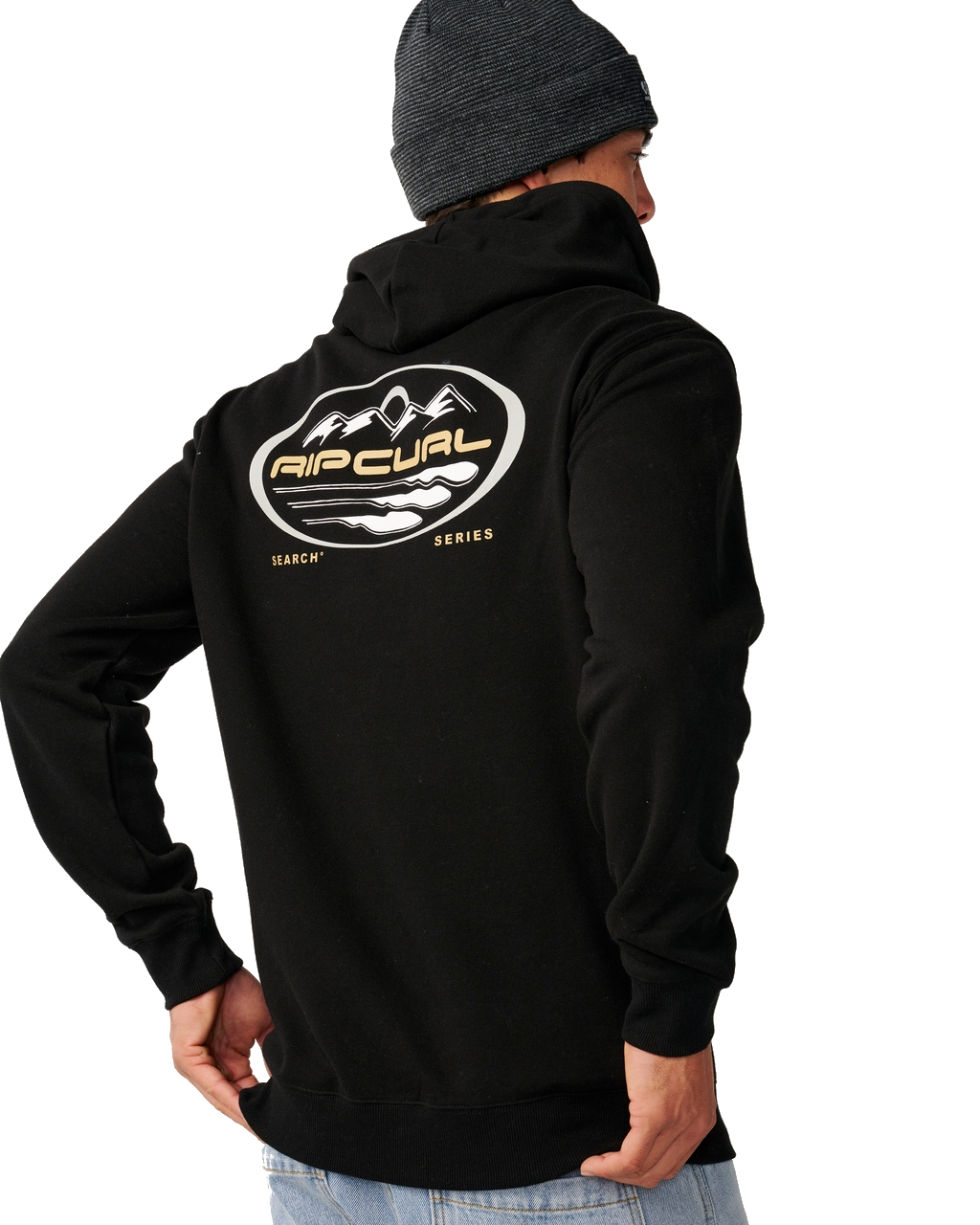The Rip Curl Mens S-Series Line Up Hoodie in Black