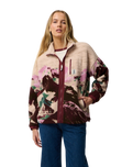 The Rip Curl Womens S-Series Bonded Polar Fleece Jacket in Dark Plum