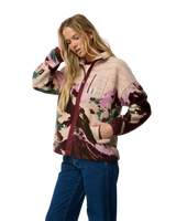 The Rip Curl Womens S-Series Bonded Polar Fleece Jacket in Dark Plum