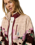 The Rip Curl Womens S-Series Bonded Polar Fleece Jacket in Dark Plum