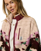The Rip Curl Womens S-Series Bonded Polar Fleece Jacket in Dark Plum